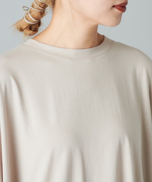 PUAL CE CIN（ピュアルセシン）の「ビッグプルオーバー（Tシャツ/カットソー・レディース・チャコールグレー/モカ/ライトベージュ・FREE）」の21枚目の写真