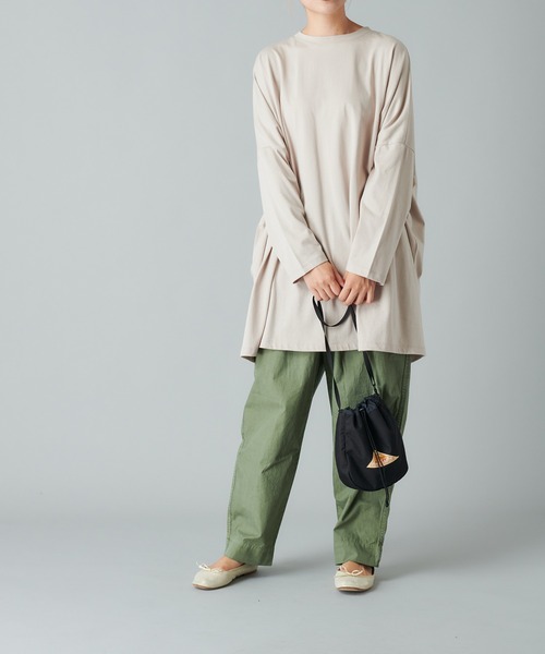 PUAL CE CIN（ピュアルセシン）の「ビッグプルオーバー（Tシャツ/カットソー・レディース・チャコールグレー/モカ/ライトベージュ・FREE）」の8枚目の写真