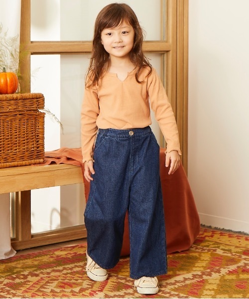 ＆yam（アンドヤム）の「ワイドパンツ（その他パンツ・キッズ・ホワイト/ベージュ/ブルー・120/130/100/110/140/150/160）」の3枚目の写真