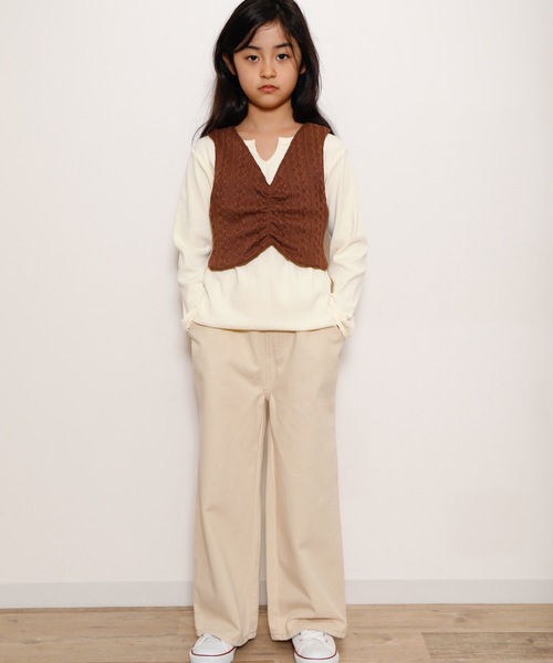 ＆yam（アンドヤム）の「ワイドパンツ（その他パンツ・キッズ・ホワイト/ベージュ/ブルー・120/130/100/110/140/150/160）」の14枚目の写真