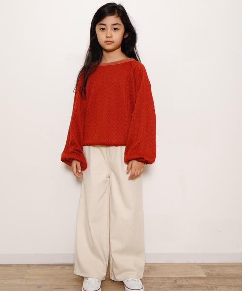 ＆yam（アンドヤム）の「ワイドパンツ（その他パンツ・キッズ・ホワイト/ベージュ/ブルー・120/130/100/110/140/150/160）」の6枚目の写真