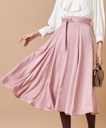tocco closet | リングベルト付きサテンフレアスカート(スカート)