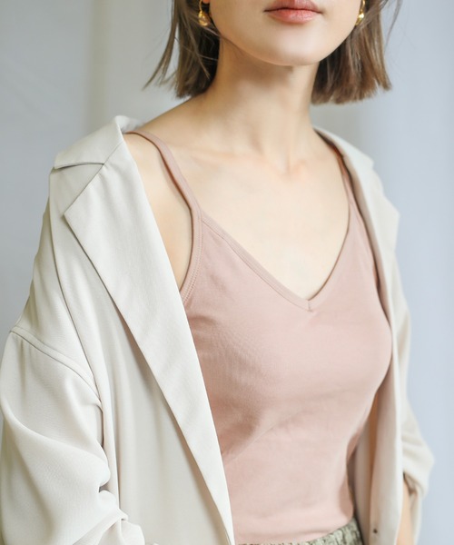 select MOCA(セレクトモカ)の「2021 SS シンプルデザインブラトップ(その他トップス・レディース・ピンク/グリーン/ホワイト/ブラック・FREE)」の8枚目の写真