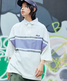 FILA/フィラ　ビッグシルエットワンポイント刺繍半袖ラガーシャツ