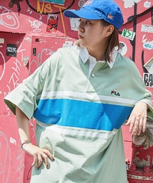 FILA/フィラ　ビッグシルエットワンポイント刺繍半袖ラガーシャツ