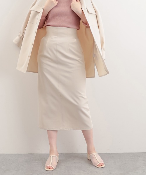 natural couture(ナチュラルクチュール)の「きれいなカラーおしゃれスカート(スカート・レディース・ベージュ/アイボリー/イエロー・FREE)」の2枚目の写真