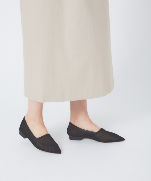 ATP ATELIER パイソン柄フラットパンプス