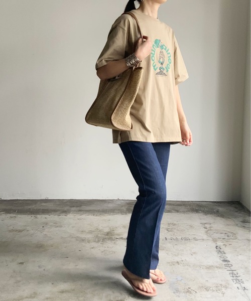 MOUNTAIN SMITH(マウンテンスミス)の「ST:MOUNTAIN SMITH MOUNTAINEER TEE S/S : マウンテンスミス 半袖Tシャツ(Tシャツ/カットソー・レディース・ホワイト/ブラック/ベージュ・S/M/L)」の3枚目の写真