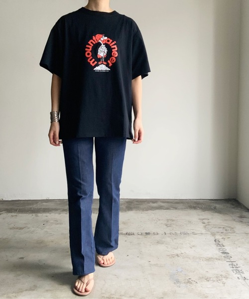 MOUNTAIN SMITH(マウンテンスミス)の「ST:MOUNTAIN SMITH MOUNTAINEER TEE S/S : マウンテンスミス 半袖Tシャツ(Tシャツ/カットソー・レディース・ホワイト/ブラック/ベージュ・S/M/L)」の2枚目の写真