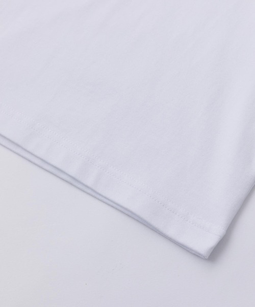 MILKFED.（ミルクフェド）の「S/S TEE EMBROIDERED BAR AND STENCIL/バックプリント 半袖Tシャツ（Tシャツ/カットソー・レディース・ライトパープル/ライトピンク/ベージュ/ネイビー/レッド/オフホワイト/グリーン/ホワイト/ライトブルー/ブラック・SMALL/MEDIUM）」の16枚目の写真