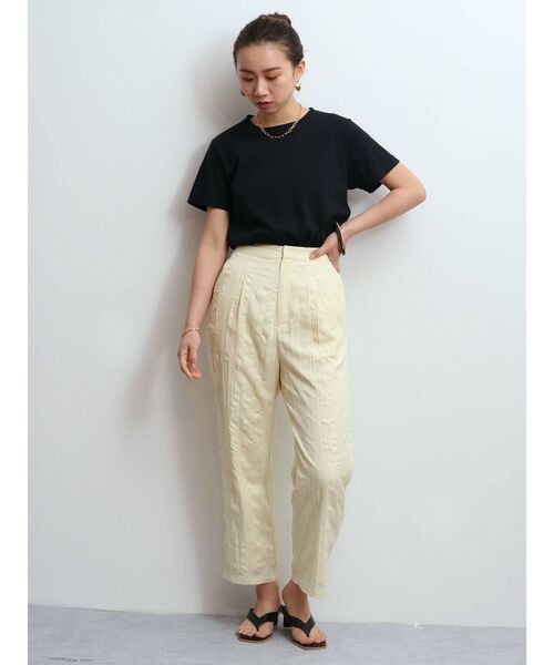 Ungrid(アングリッド)の「オーガニックコットンTee(Tシャツ/カットソー・レディース・ブラック/オフホワイト/モカ・FREE)」の4枚目の写真