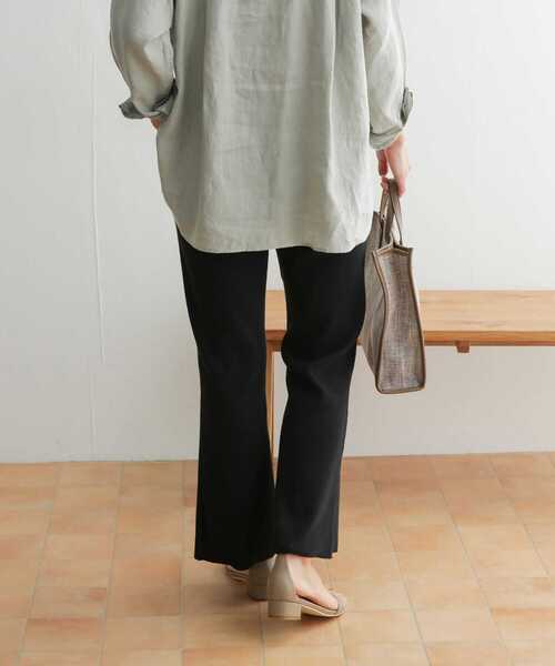 URBAN RESEARCH DOORS（アーバンリサーチドアーズ）の「テレコリブパンツ（その他パンツ・レディース・ベージュ/ブラック・ONE）」の19枚目の写真