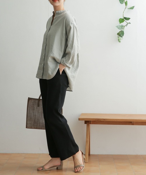 URBAN RESEARCH DOORS（アーバンリサーチドアーズ）の「テレコリブパンツ（その他パンツ・レディース・ベージュ/ブラック・ONE）」の22枚目の写真