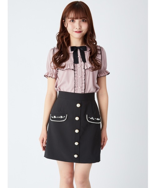 ビジューフラップ台形ミニスカート スカート Ank Rouge アンクルージュ のファッション通販 Zozotown