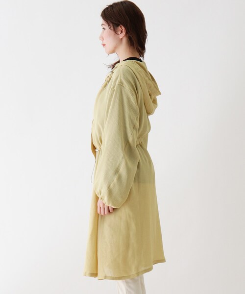 SHOO・LA・RUE（シューラルー）の「◆シアーフーデッドコート（その他アウター・レディース・ベージュ/レモンイエロー・02/03/04）」の6枚目の写真