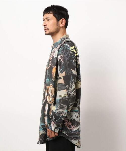 VYNER ARTICLES（ヴァイナー アーティクルズ）の「【VYNER ARTICLES/ヴァイナー アーティクルズ】Oversize Shirt - Comic3 D（シャツ/ブラウス・メンズ・ブラック系その他・SMALL/MEDIUM）」の4枚目の写真