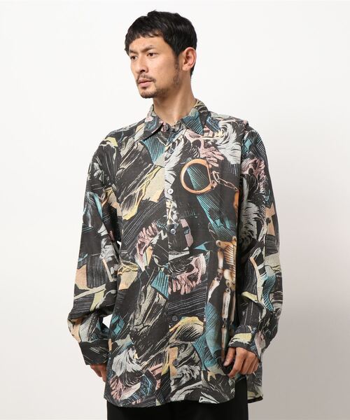 VYNER ARTICLES（ヴァイナー アーティクルズ）の「【VYNER ARTICLES/ヴァイナー アーティクルズ】Oversize Shirt - Comic3 D（シャツ/ブラウス・メンズ・ブラック系その他・SMALL/MEDIUM）」の8枚目の写真