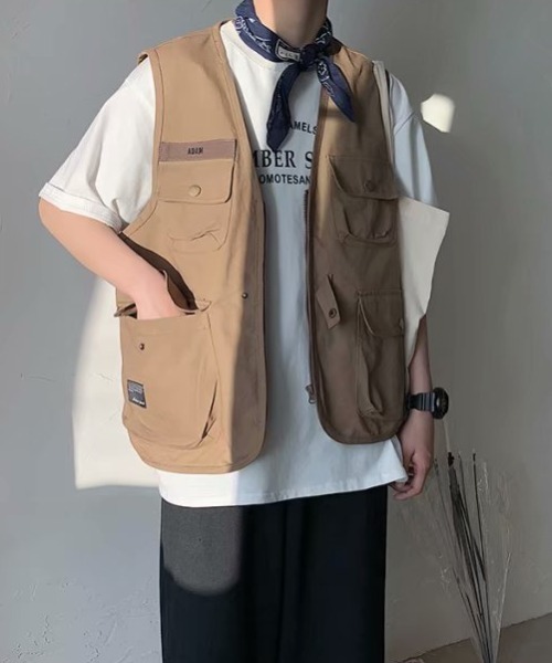 ACT（アクト）の「【ACT -fascination design-】フィッシングベスト（ベスト・メンズ・ブラック/ベージュ・M/L/XL）」の15枚目の写真