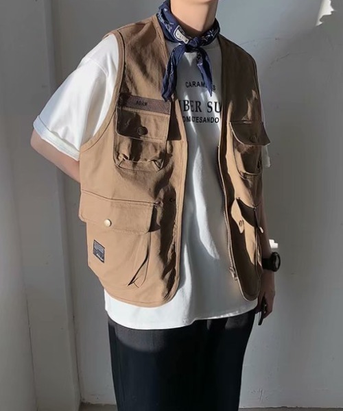 ACT（アクト）の「【ACT -fascination design-】フィッシングベスト（ベスト・メンズ・ブラック/ベージュ・M/L/XL）」の18枚目の写真