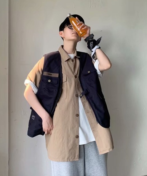 ACT（アクト）の「【ACT -fascination design-】フィッシングベスト（ベスト・メンズ・ブラック/ベージュ・M/L/XL）」の4枚目の写真