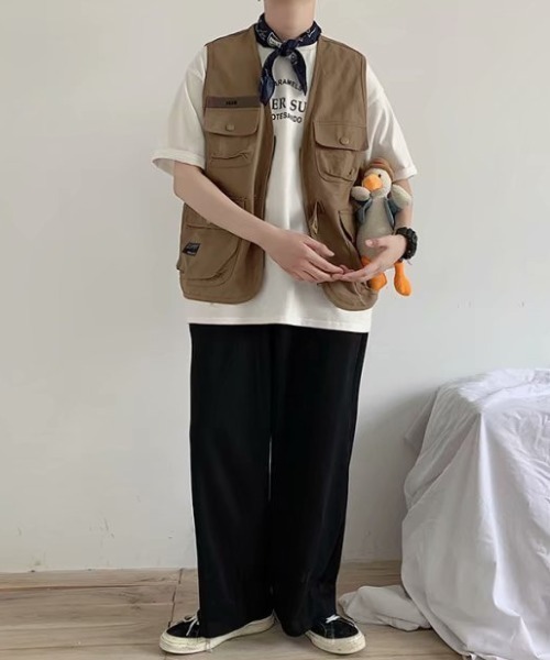 ACT（アクト）の「【ACT -fascination design-】フィッシングベスト（ベスト・メンズ・ブラック/ベージュ・M/L/XL）」の6枚目の写真