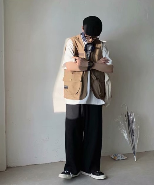 ACT（アクト）の「【ACT -fascination design-】フィッシングベスト（ベスト・メンズ・ブラック/ベージュ・M/L/XL）」の12枚目の写真