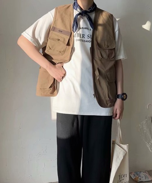 ACT（アクト）の「【ACT -fascination design-】フィッシングベスト（ベスト・メンズ・ブラック/ベージュ・M/L/XL）」の14枚目の写真