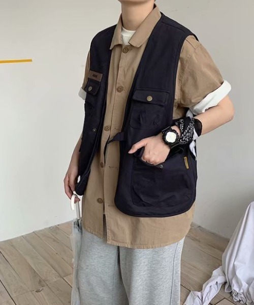 ACT（アクト）の「【ACT -fascination design-】フィッシングベスト（ベスト・メンズ・ブラック/ベージュ・M/L/XL）」の10枚目の写真