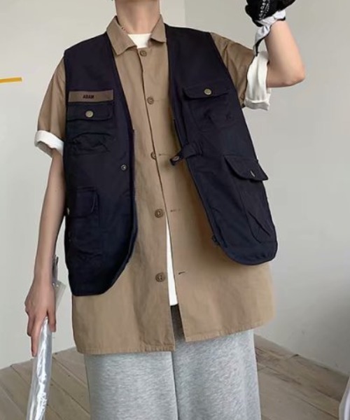 ACT（アクト）の「【ACT -fascination design-】フィッシングベスト（ベスト・メンズ・ブラック/ベージュ・M/L/XL）」の3枚目の写真