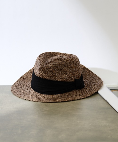 COLONY 2139（コロニートゥーワンスリーナイン）の「ラフィア中折れハット（ハット・レディース・ベージュ/モカ・FREE）」の2枚目の写真