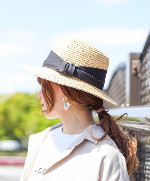 COLONY 2139（コロニートゥーワンスリーナイン）の「ラフィア中折れハット（ハット・レディース・ベージュ/モカ・FREE）」の18枚目の写真