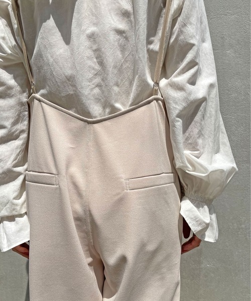 Omekashi（オメカシ）の「Onf(オンフ) カットジョーゼットサロペット（サロペット/オーバーオール・レディース・ブラック/ベージュ・36/38）」の18枚目の写真