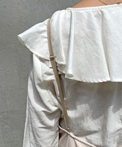 Omekashi（オメカシ）の「Onf(オンフ) カットジョーゼットサロペット（サロペット/オーバーオール・レディース・ブラック/ベージュ・36/38）」の20枚目の写真