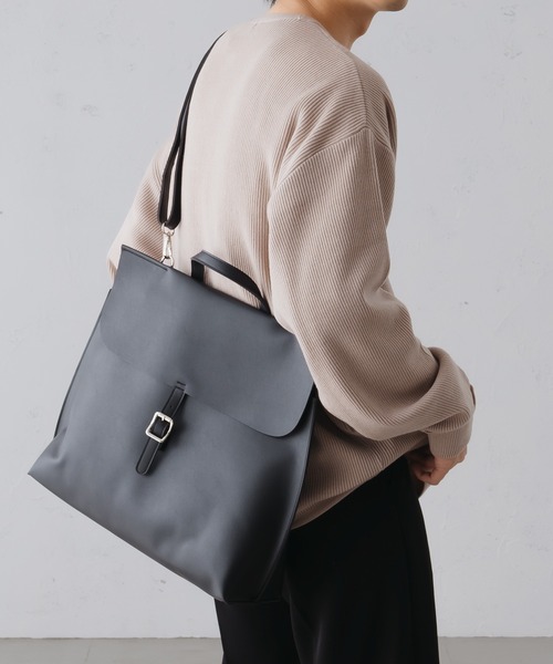 epnok（エプノック）の「３WAYメッセンジャーバッグ（バックパック/リュック・メンズ・グレイッシュベージュ/ブラウン/ブラック・FREE）」の9枚目の写真