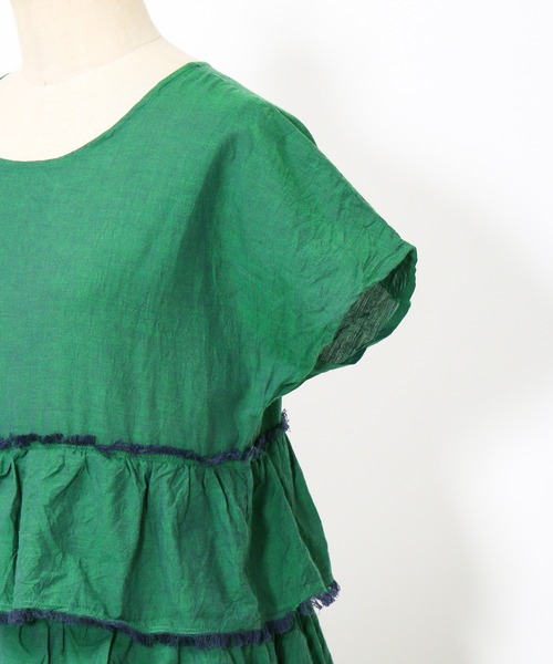 AS KNOW AS de base（アズノゥアズドゥバズ）の「手ほどきフリルＯＰ（ワンピース・レディース・グリーン系その他/ピンク系その他/ベージュ系その他・FREE）」の4枚目の写真