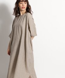 セール ブランド古着 Ichi イチ レディース のワンピース ベージュ系 ストライプ柄 古着通販 Zozoused