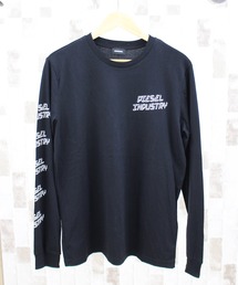 アームプリント クルーネック 長袖Tシャツ「T-DIEGO-LJ1」