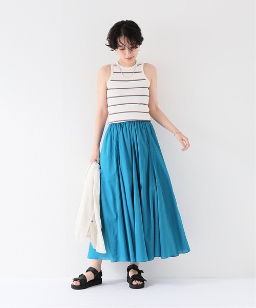 JOINT WORKS（ジョイントワークス）の「J-フレアマキシスカート（スカート・レディース・ブラック/グレー/サックスブルー/ピンク・FREE）」の9枚目の写真