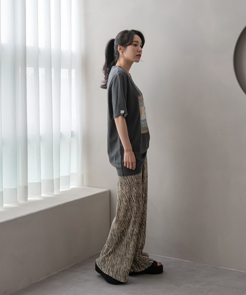 UNE MANSION(ユヌマンション)の「シマウマパターンプリーツパンツ(その他パンツ・レディース・ブラック/イエロー/グリーン・FREE)」の6枚目の写真