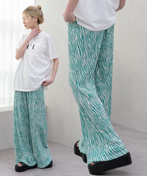 UNE MANSION(ユヌマンション)の「シマウマパターンプリーツパンツ(その他パンツ・レディース・ブラック/イエロー/グリーン・FREE)」の16枚目の写真