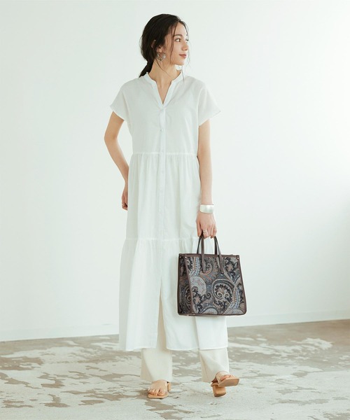 titivate(ティティベイト)の「ペイズリー柄スクエアバッグ(トートバッグ・レディース・グレー/ブラック/ベージュ/キャメル・F)」の9枚目の写真