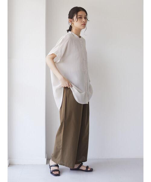 Green　Parks（グリーンパークス）の「シアーブラウス＊（シャツ/ブラウス・レディース・ブラック/パープル/グリーン/ライトベージュ・FREE）」の17枚目の写真