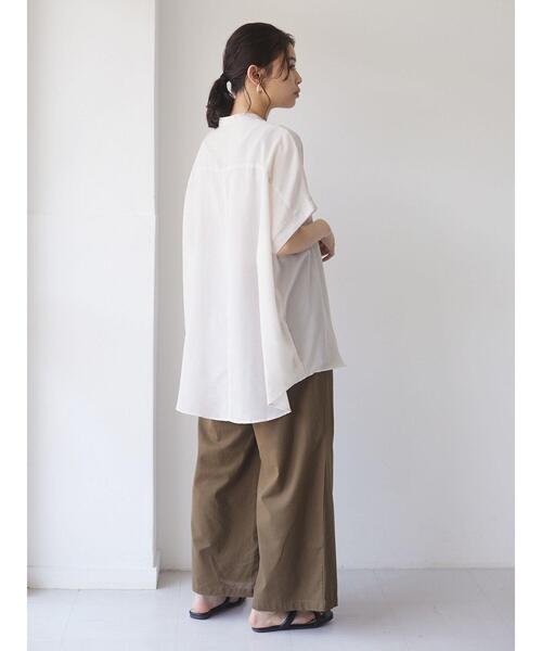 Green　Parks（グリーンパークス）の「シアーブラウス＊（シャツ/ブラウス・レディース・ブラック/パープル/グリーン/ライトベージュ・FREE）」の16枚目の写真