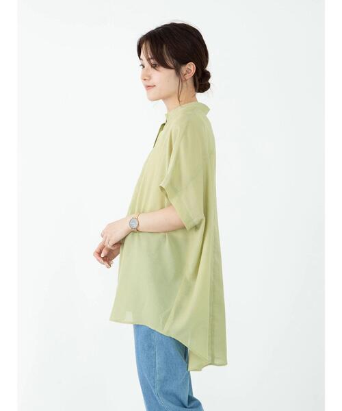 Green　Parks（グリーンパークス）の「シアーブラウス＊（シャツ/ブラウス・レディース・ブラック/パープル/グリーン/ライトベージュ・FREE）」の14枚目の写真