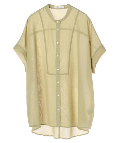 Green　Parks（グリーンパークス）の「シアーブラウス＊（シャツ/ブラウス・レディース・ブラック/パープル/グリーン/ライトベージュ・FREE）」の7枚目の写真