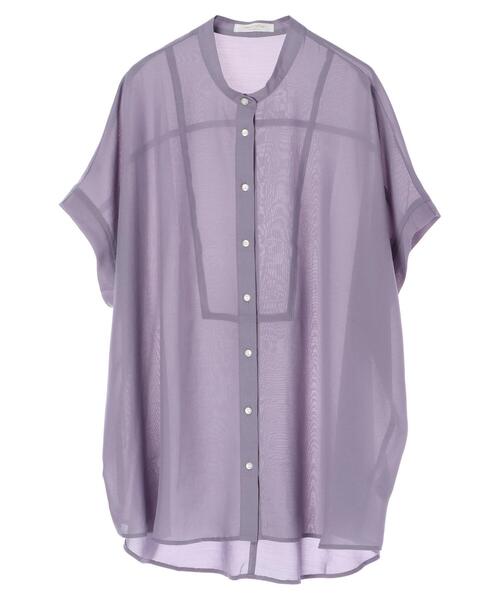 Green　Parks（グリーンパークス）の「シアーブラウス＊（シャツ/ブラウス・レディース・ブラック/パープル/グリーン/ライトベージュ・FREE）」の6枚目の写真