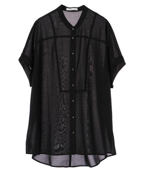 Green　Parks（グリーンパークス）の「シアーブラウス＊（シャツ/ブラウス・レディース・ブラック/パープル/グリーン/ライトベージュ・FREE）」の2枚目の写真