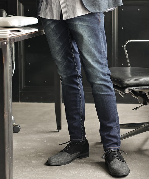 UNION STATION（ユニオンステーション）の「“Gloomy Tuesday” 【憂鬱な火曜日】【11oz】中空糸ストレッチデニム（デニムパンツ・メンズ・ブルー/サックスブルー・LL/S/M/L）」の2枚目の写真