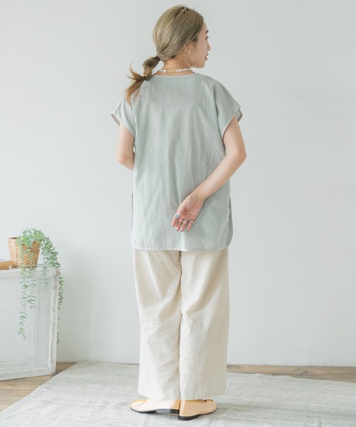 ITEMS URBANRESEARCH（アイテムズ アーバンリサーチ）の「パイピングノースリーブジャケット（その他アウター・レディース・スミクロ/アイボリー/ミント・FREE）」の12枚目の写真