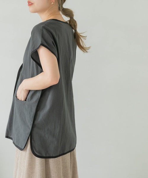 ITEMS URBANRESEARCH（アイテムズ アーバンリサーチ）の「パイピングノースリーブジャケット（その他アウター・レディース・スミクロ/アイボリー/ミント・FREE）」の14枚目の写真